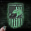 Custom-US-Flag-Go-Kart-Racing-Metal-Wall-Art-LED-Light-4