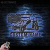 Custom-US-Flag-Go-Kart-Racing-Metal-Wall-Art-LED-Light-9