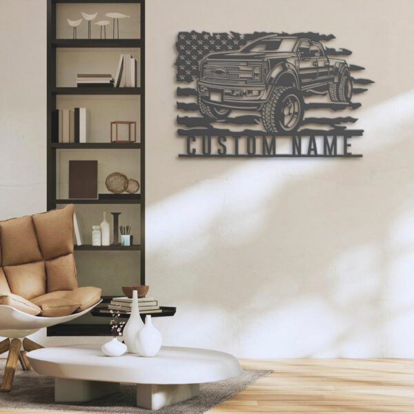 Custom-US-Garage-Metal-Wall-Art-LED-Light-7