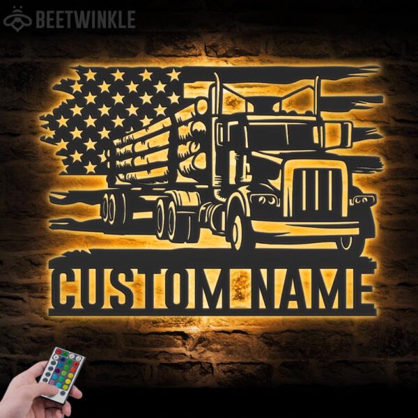 Custom-US-Logging-Truck-Driver-Metal-Wall-Art-LED-Light_4