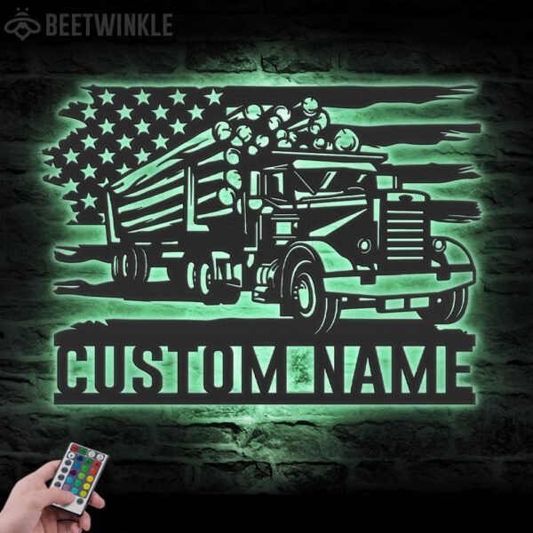 Custom-US-Logging-Truck-Driver-Metal-Wall-Art-LED_1