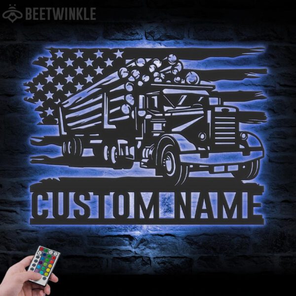 Custom-US-Logging-Truck-Driver-Metal-Wall-Art-LED_4