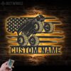 Custom-US-Monster-Truck-Driver-Metal-Wall-Art-LED-Light-4