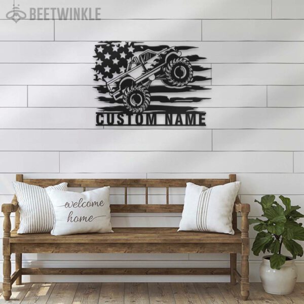 Custom-US-Monster-Truck-Driver-Metal-Wall-Art-LED-Light_4