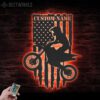 Custom-US-Motocross-Biker-Metal-Wall-Art-LED-Light-2