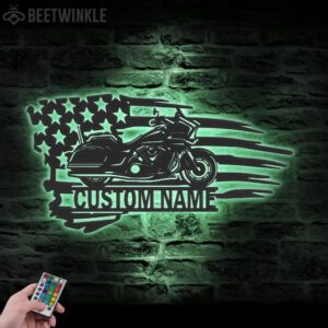 Custom-US-Motocross-Biker-Metal-Wall-Art-LED-Light-3-1