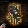 Custom-US-Motocross-Biker-Metal-Wall-Art-LED-Light-4