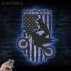 Custom-US-Motocross-Biker-Metal-Wall-Art-LED-Light-6