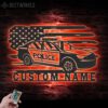 Custom-US-Police-Car-Driver-Metal-Wall-Art-LED-Light-2