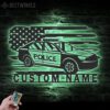 Custom-US-Police-Car-Driver-Metal-Wall-Art-LED-Light-4