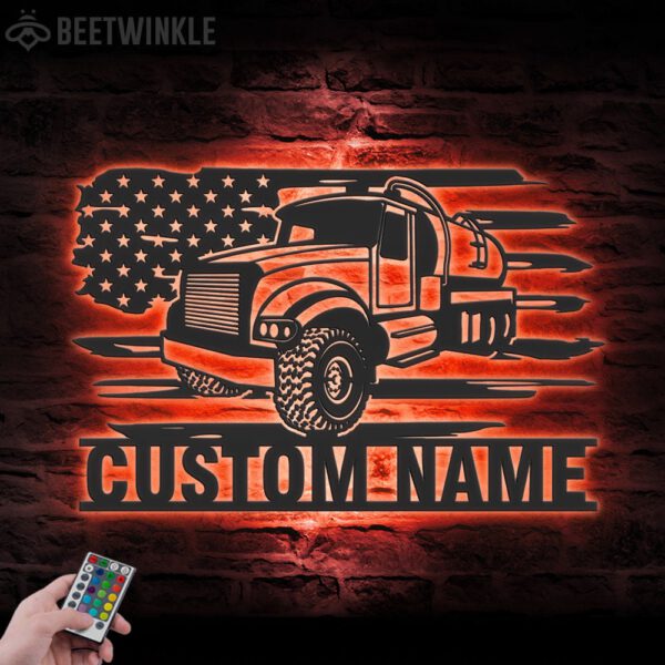 Custom-US-Pump-Truck-Driver-Metal-Wall-Art-LED-Light