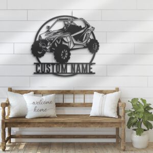 Custom-US-Quad-Biker-Metal-Wall-Art-LED-Light-11