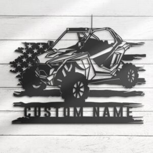 Custom-US-Quad-Biker-Metal-Wall-Art-LED-Light-3-2