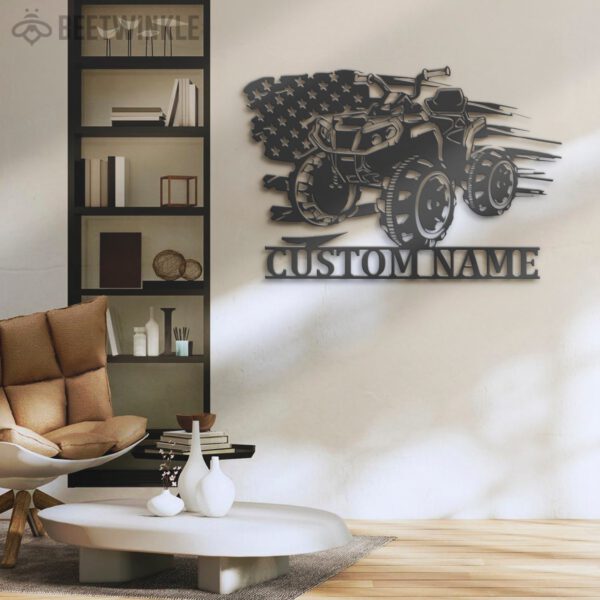 Custom-US-Quad-Biker-Metal-Wall-Art-LED-Light-5-4