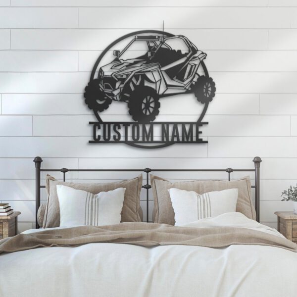 Custom-US-Quad-Biker-Metal-Wall-Art-LED-Light-6-5