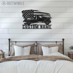 Custom-US-Rotator-Tow-Truck-Driver-Metal-Wall-Art-LED-Light-2