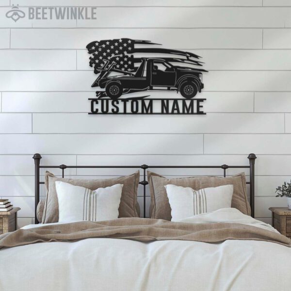 Custom-US-Rotator-Tow-Truck-Driver-Metal-Wall-Art-LED-Light-2