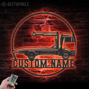 Custom-US-Rotator-Tow-Truck-Driver-Metal-Wall-Art-LED-Light_1