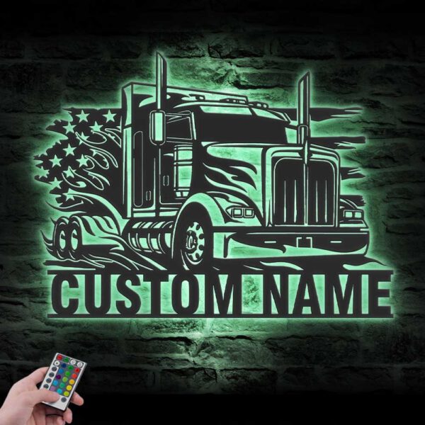 Custom-US-Semi-Truck-Driver-Metal-Wall-Art-LED-Light-12-1