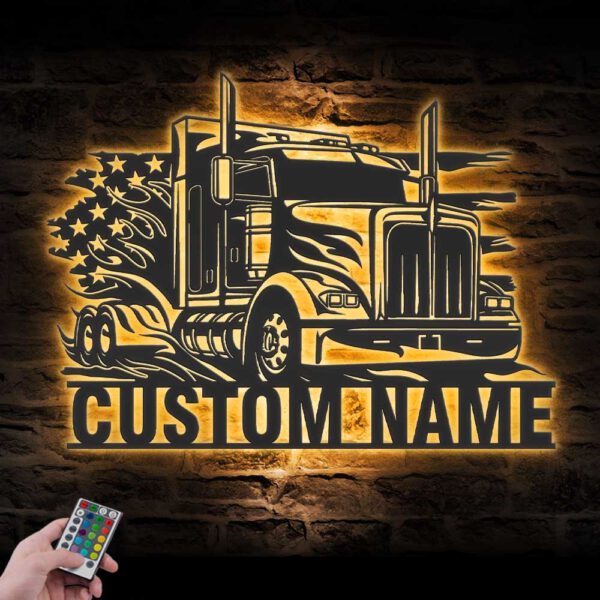 Custom-US-Semi-Truck-Driver-Metal-Wall-Art-LED-Light-13-1