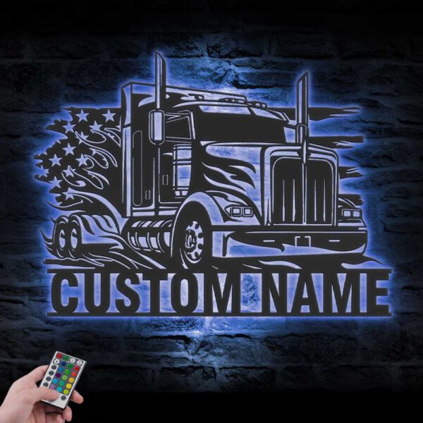 Custom-US-Semi-Truck-Driver-Metal-Wall-Art-LED-Light-15-1