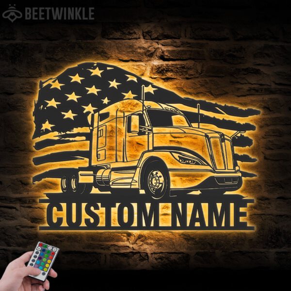 Custom-US-Semi-Truck-Driver-Metal-Wall-Art-LED-Light-3-1