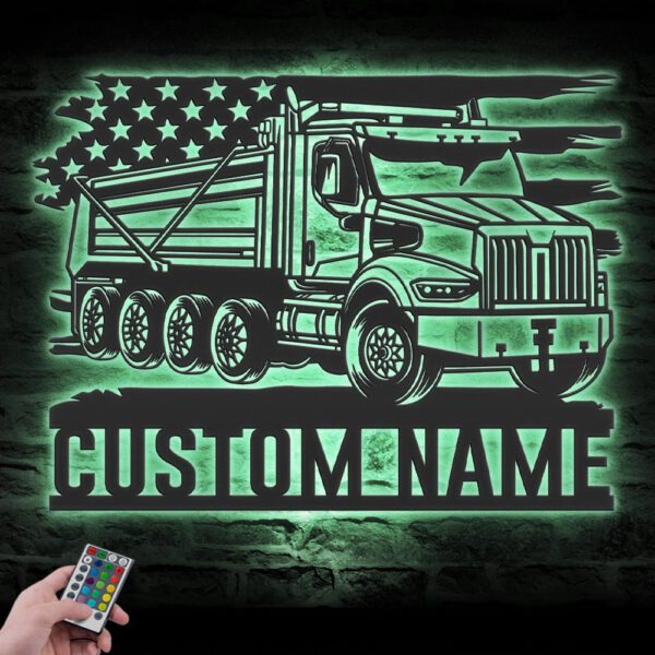 Custom-US-Semi-Truck-Driver-Metal-Wall-Art-LED_1