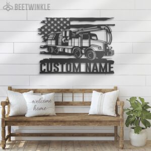 Custom-US-Sewer-Cleaning-Truck-Driver-Metal-Wall-Art-LED-Light-3