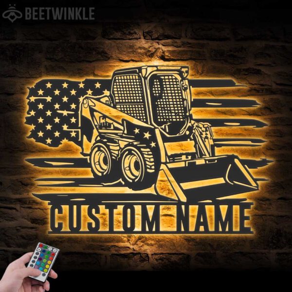 Custom-US-Skid-Steer-Driver-Metal-Wall-Art-LED_6