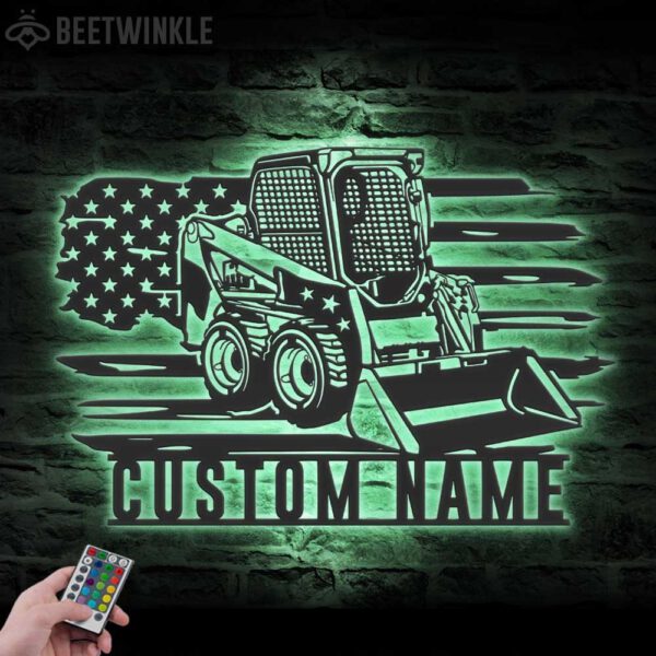 Custom-US-Skid-Steer-Driver-Metal-Wall-Art-LED_8