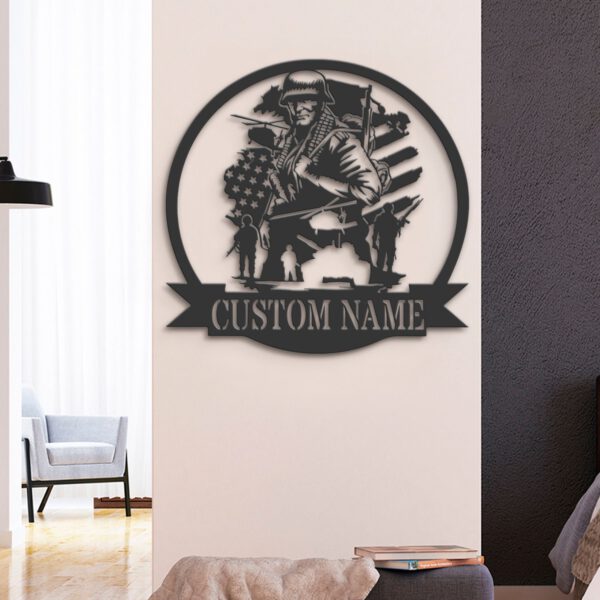 Custom-US-Soldier-Military-Metal-Wall-Art-LED-Light-10