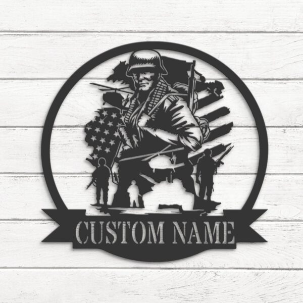 Custom-US-Soldier-Military-Metal-Wall-Art-LED-Light-13