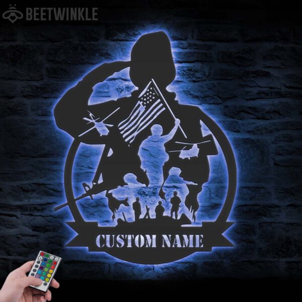 Custom-US-Soldier-Military-Metal-Wall-Art-LED-Light-2-2