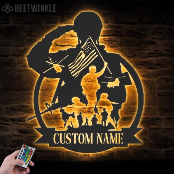 Custom-US-Soldier-Military-Metal-Wall-Art-LED-Light-7-1