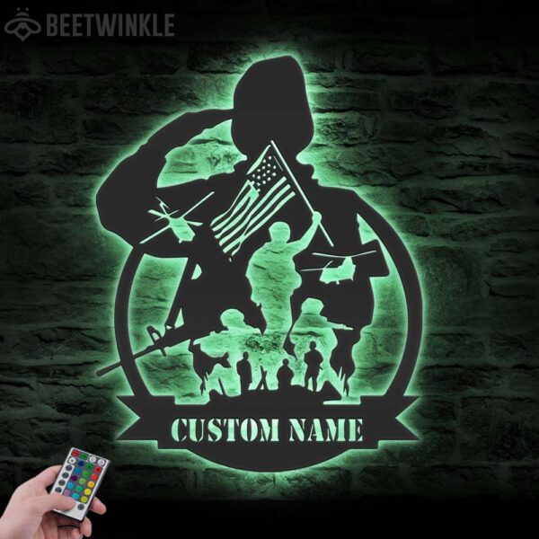 Custom-US-Soldier-Military-Metal-Wall-Art-LED-Light-7-2