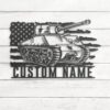 Custom-US-Soldier-Military-Tank-Metal-Wall-Art-LED-Light-1