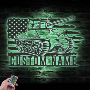 Custom-US-Soldier-Military-Tank-Metal-Wall-Art-LED-Light-2-1