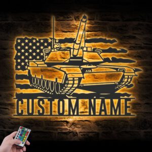 Custom-US-Soldier-Military-Tank-Metal-Wall-Art-LED-Light-2-4