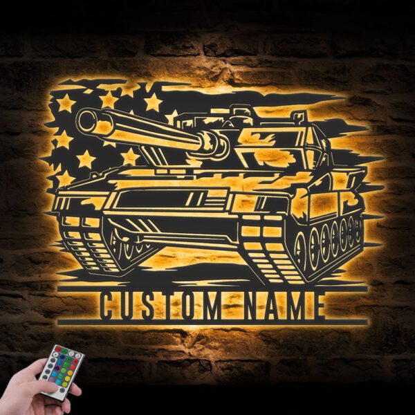 Custom-US-Soldier-Military-Tank-Metal-Wall-Art-LED-Light-2-5