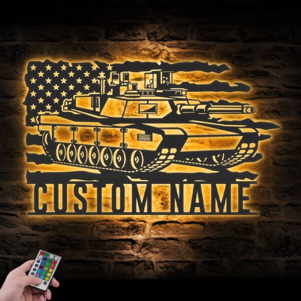 Custom-US-Soldier-Military-Tank-Metal-Wall-Art-LED-Light-5-2