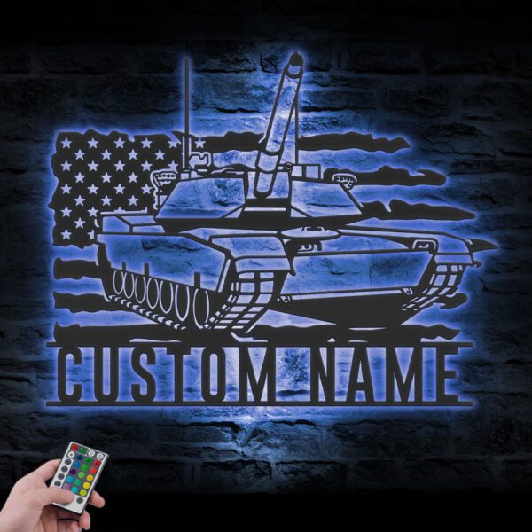 Custom-US-Soldier-Military-Tank-Metal-Wall-Art-LED-Light-5-4