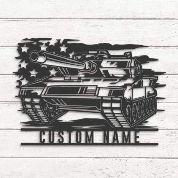 Custom-US-Soldier-Military-Tank-Metal-Wall-Art-LED-Light-7-5