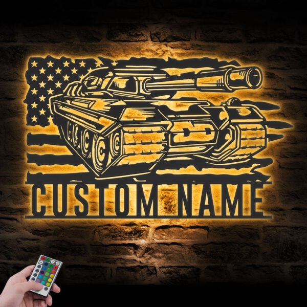 Custom-US-Soldier-Military-Tank-Metal-Wall-Art-LED-Light-8-3