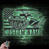 Custom-US-Soldier-Military-Tank-Metal-Wall-Art-LED-Light-9