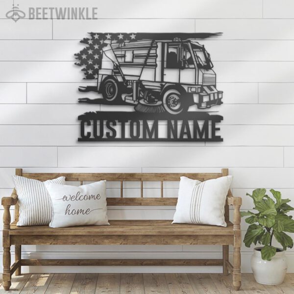 Custom-US-Street-Sweeper-Cleaner-Municipal-Vehicle-Metal-Wall-Art-LED-Light_6