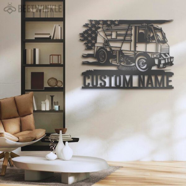 Custom-US-Street-Sweeper-Cleaner-Municipal-Vehicle-Metal-Wall-Art-LED-Light_7