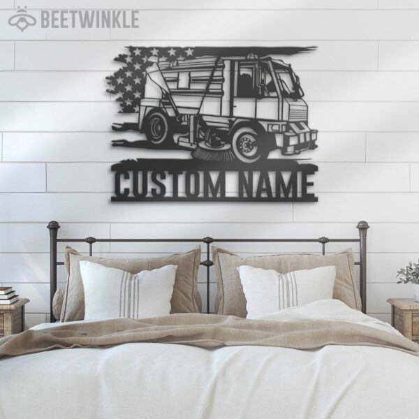 Custom-US-Street-Sweeper-Cleaner-Municipal-Vehicle-Metal-Wall-Art-LED-Light_8