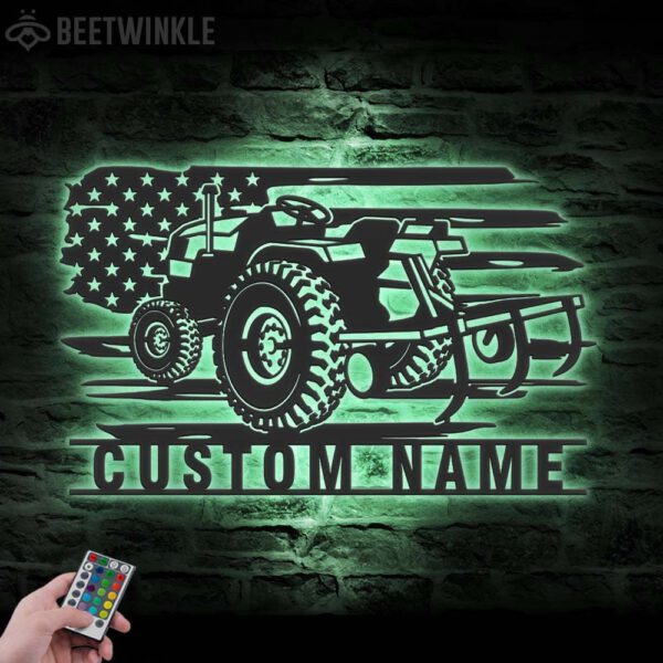 Custom-US-Tractor-Driver-Metal-Wall-Art-LED-Light-3