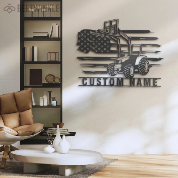 Custom-US-Tractor-Pallet-Fork-Metal-Wall-Art-LED-Light-6