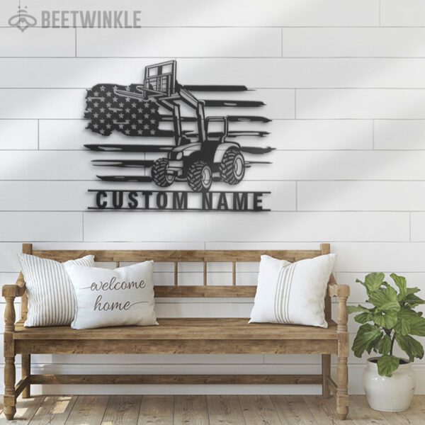 Custom-US-Tractor-Pallet-Fork-Metal-Wall-Art-LED-Light-8